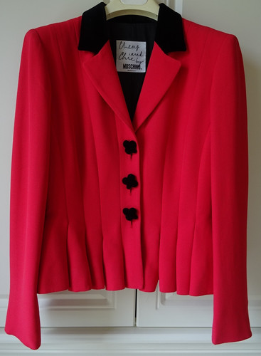Moschino blazer peplo rosso - moschino,